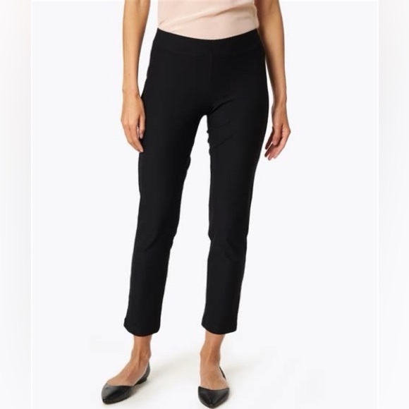Eileen Fisher Slim Ankle Pants Size Medium - Black - Picture 1 of 10